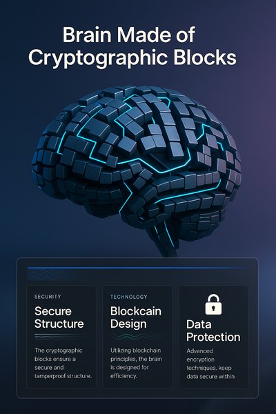 3D Brain Constructed from Cryptographic Blocks