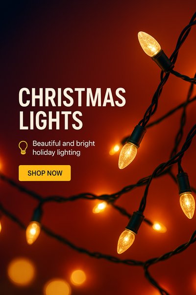 Brightly Lit Christmas Lights for Holiday Decor