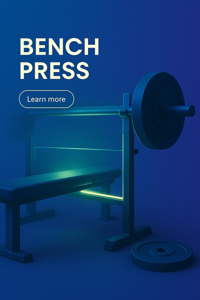 Stylish and Glowing Bench Press Scene in Realism