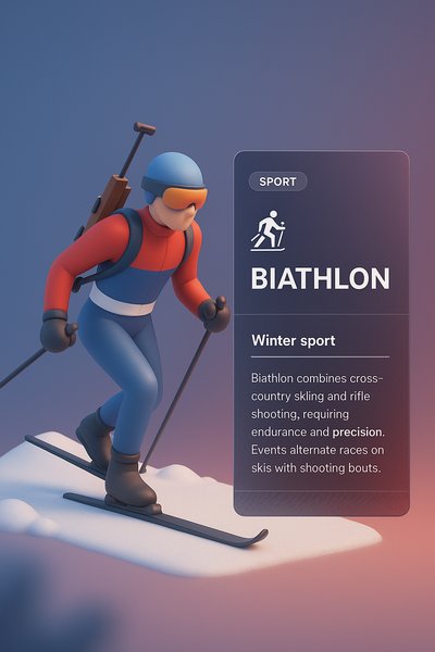 Creative Web Page Design for Biathlon Theme