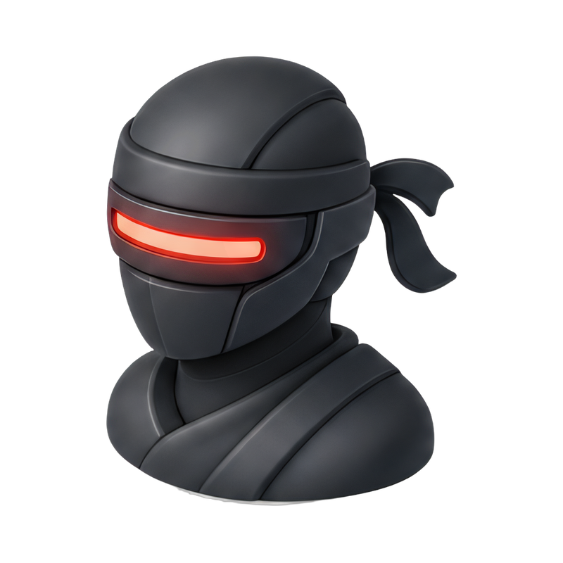 futuristic cyber ninja visor