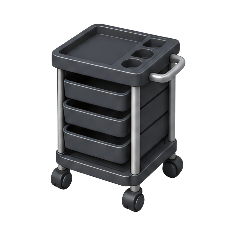 Salon trolley with storage drawers