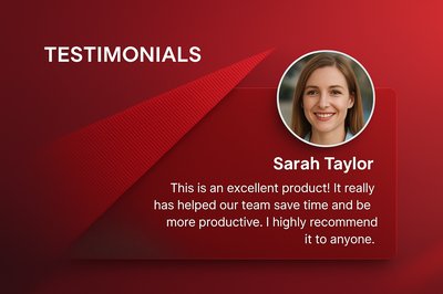 Dynamic 3D Testimonial with Professional Design