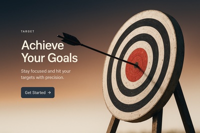 Stylish Web Page Design Featuring Bullseye Icon