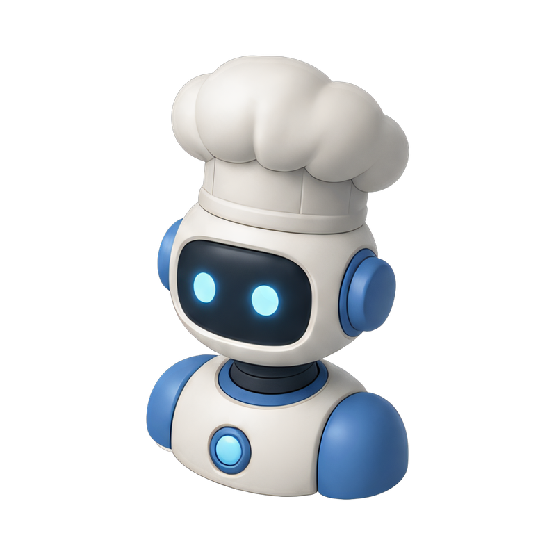 robot chef bust