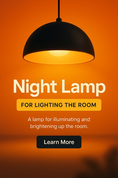 Stylish Night Lamp Advertisement for Home Lighting