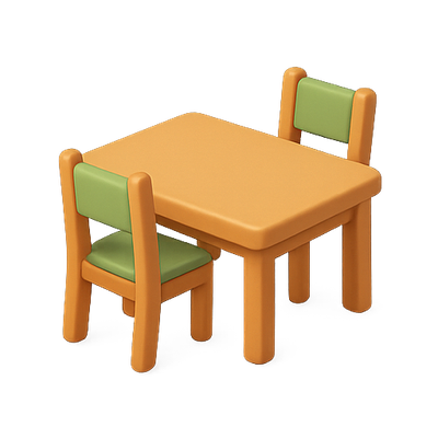 Stylish 3D Table and Chair Set for Modern Interiors