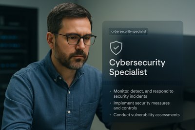 Cybersecurity Specialist in a Minimalist Design