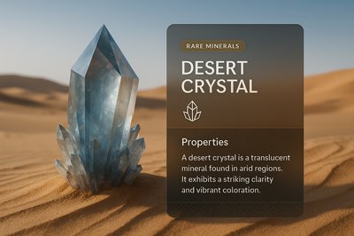 Desert Crystal: Unique Mineral Properties in Arid Landscapes