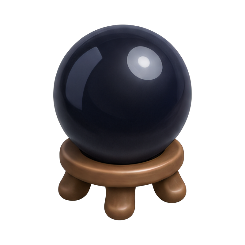 elegant obsidian sphere display