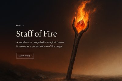 Stunning Staff of Fire with Magical Flames