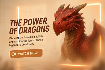 Promotional Graphic Featuring a Dragon Theme