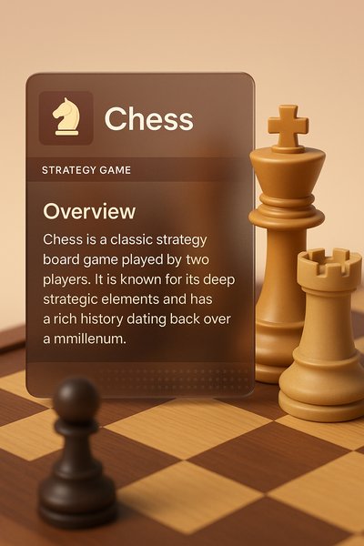 3D Chess Web Page Design Concept with Detailed Overview