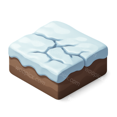 3D Tundra Icon with Isometric Design and Volumetric Feel