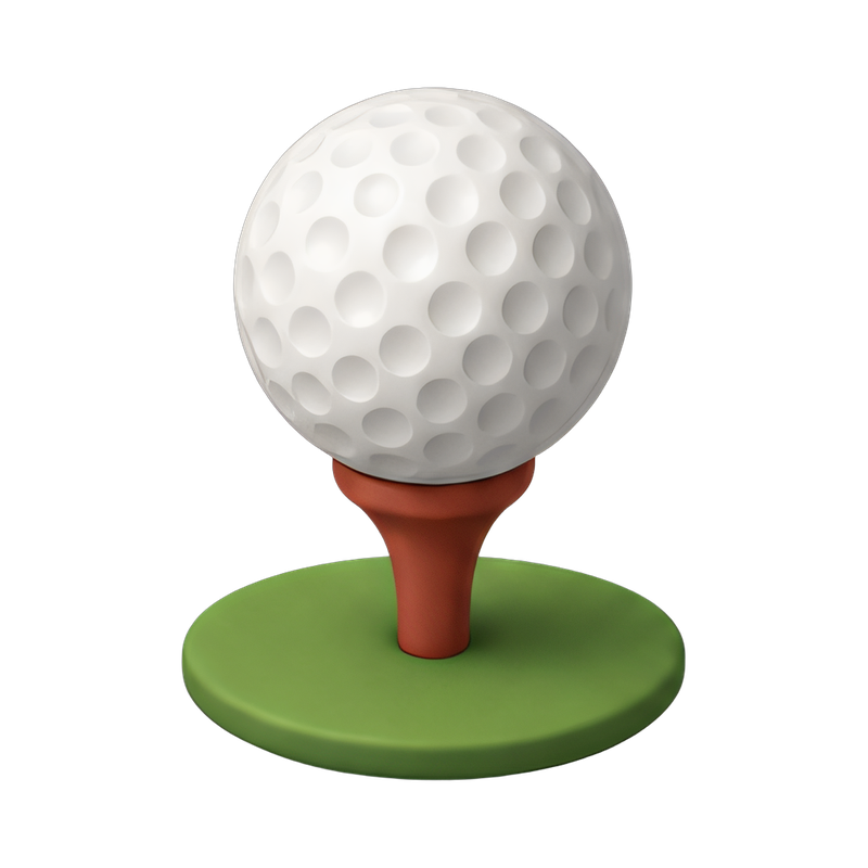 golf ball resting on tee