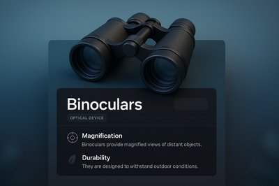 Modern Binoculars with Information Overlay for Web Design