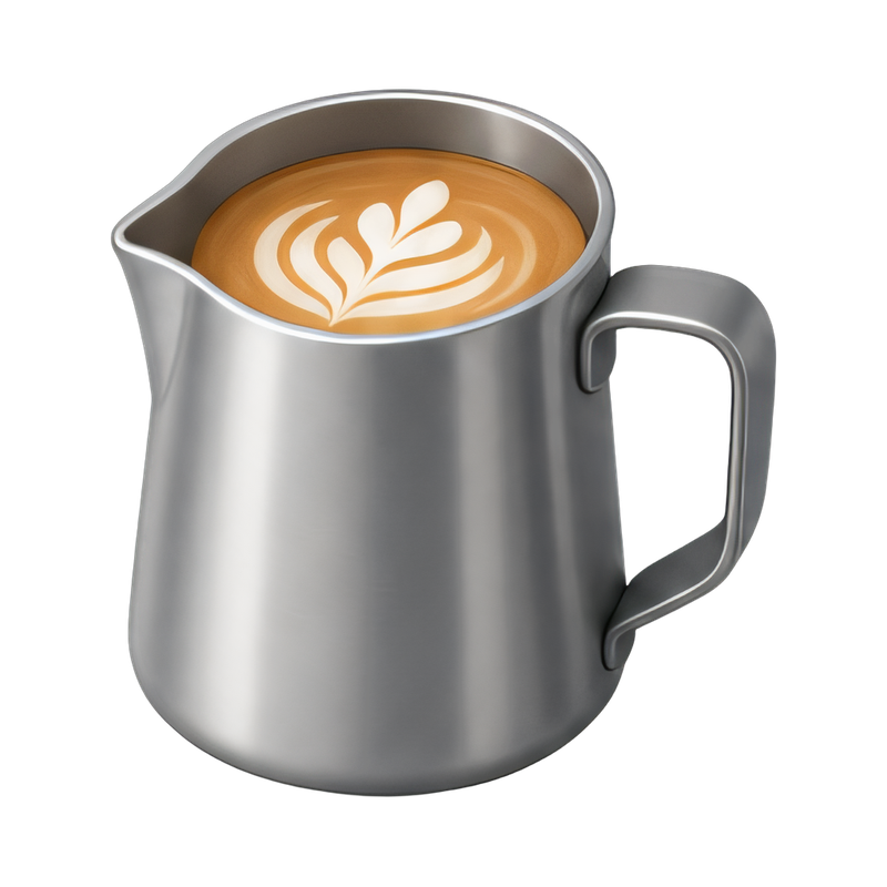 sleek milk pitcher for lattes