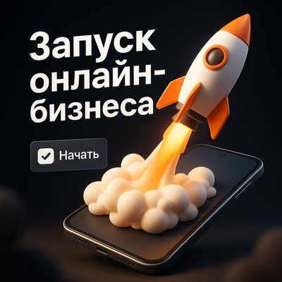 3D Illustration of a Rocket Launching from a Smartphone