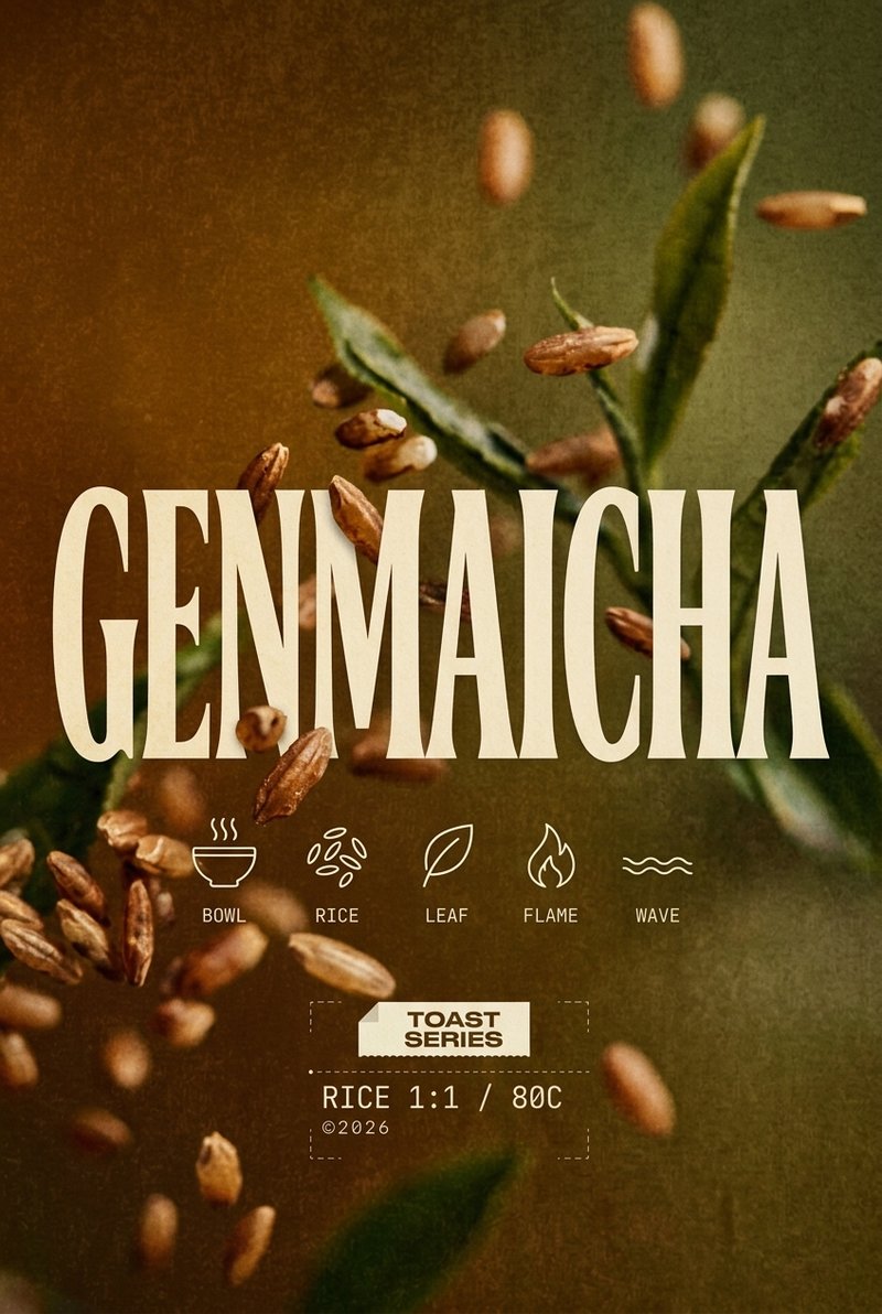 steaming cup of genmaicha tea