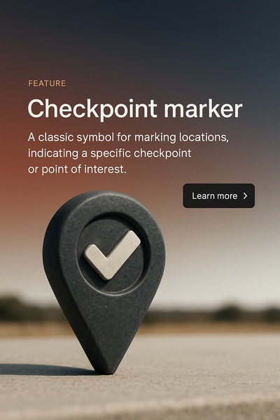 Stylish Checkpoint Icon for Web Design