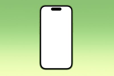 Floating Green Phone with Gradient Background