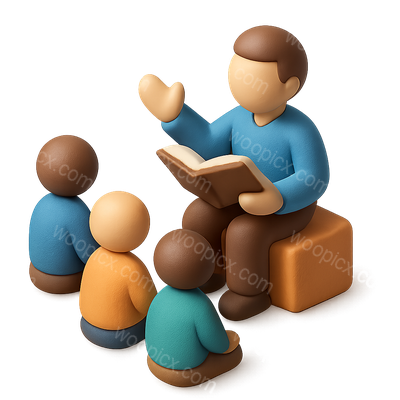 Isometric Storytelling Scene with Audience in 3D Style