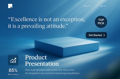 Dynamic Landing Page Design with Geometric Elements