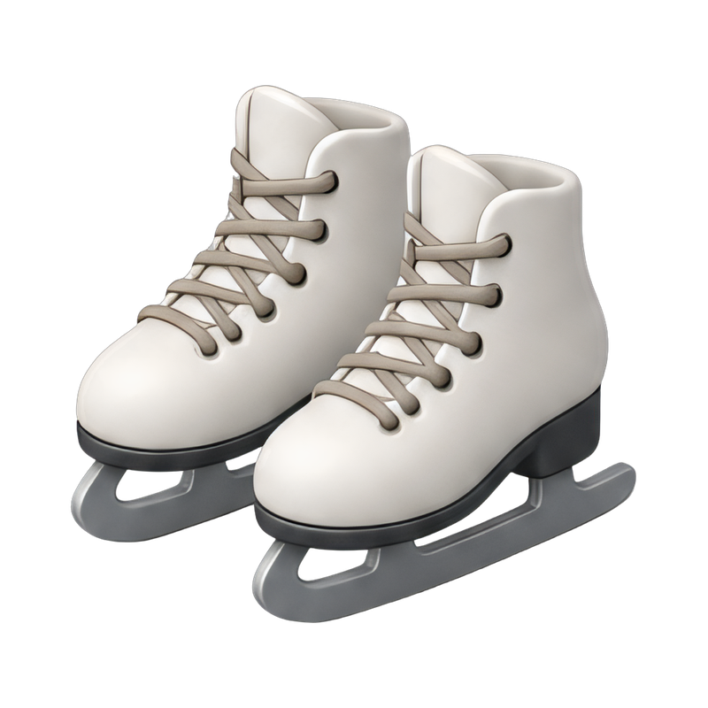 ice skates with sharp blades