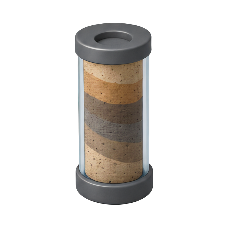 core sample analysis cylinder