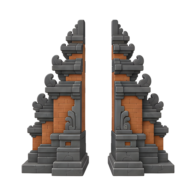 Balinese split gate entrance