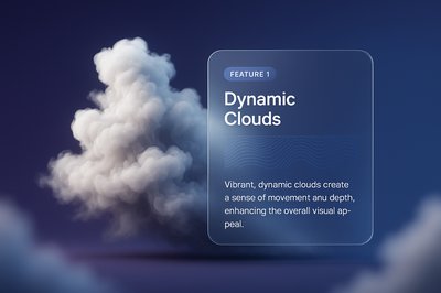 Realistic White Smoke Cloud Effect on Dark Background