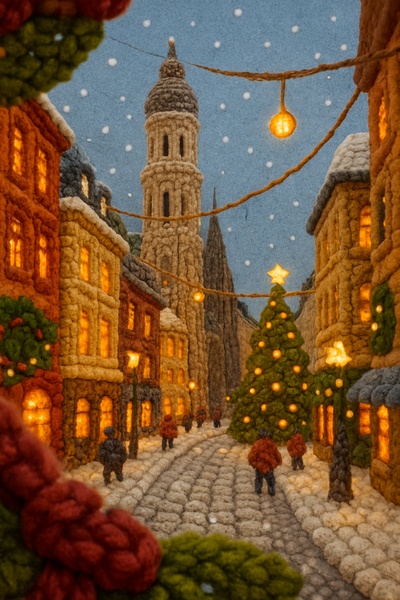 Festive Vienna Scene with Cozy Atmosphere