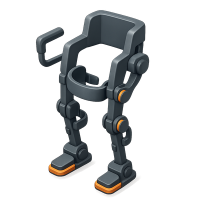 Stylish 3D Robotic Icon for Modern Design Projects