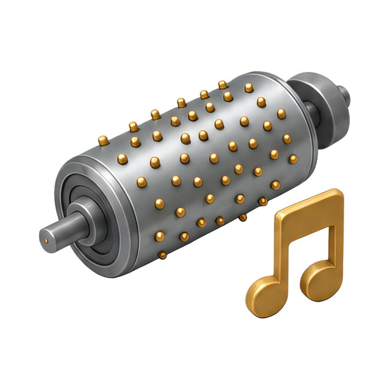 musical cylinder with pins
