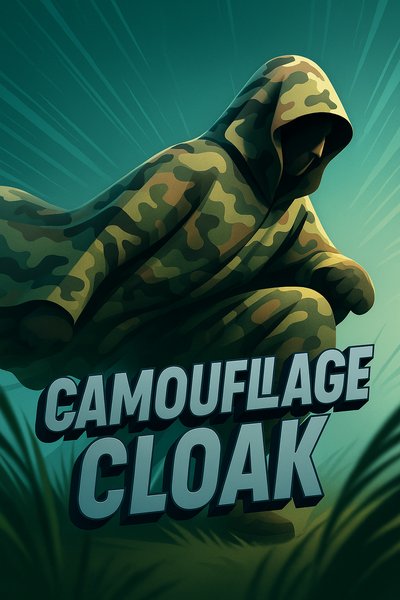 Dynamic Camouflage Cloak Illustration