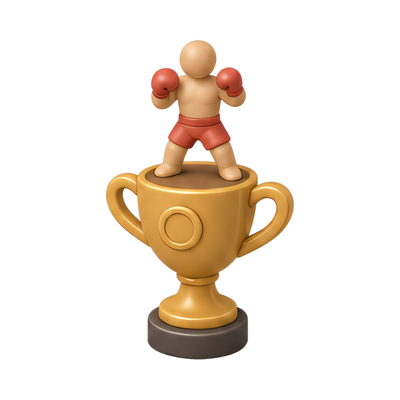 trophy with a fighter figure