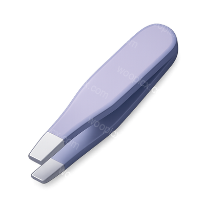 Stylish Isometric 3D Tweezers Design for Eyebrow Grooming