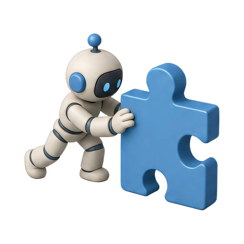 robot solving a puzzle