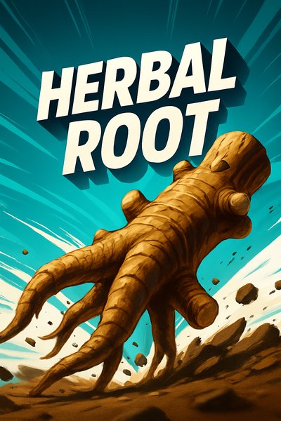 Dynamic Illustration of an Herbal Root in Action