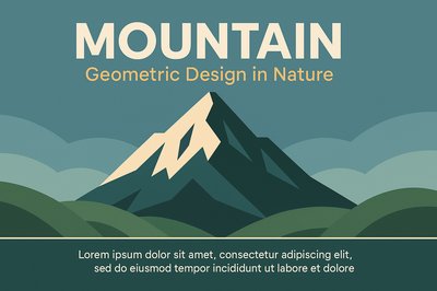 Geometric Mountain Design in Nature - Aesthetic Visual Composition