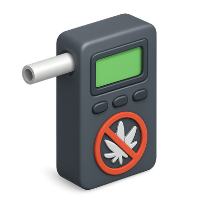 3D Drug Breathalyzer Icon for Detection Applications