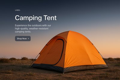 Stylish Camping Tent Icon for Outdoor Adventure