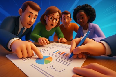 Dynamic Business Meeting with Team Collaboration and Strategy Planning