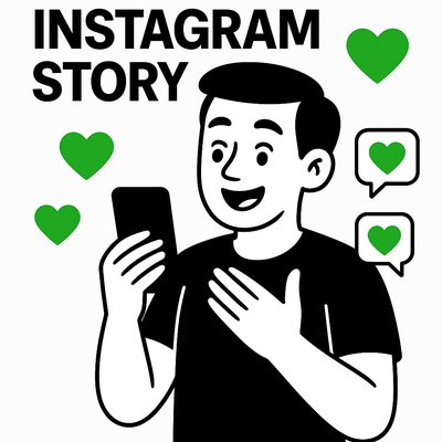 Illustrative Graphic for Instagram Story Engagement