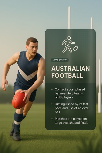 3D Illustration of Australian Football in Action