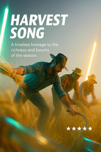 Dynamic Neon Advertisement for Harvest Song