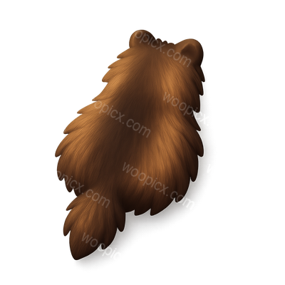 Artistic Illustration of a Brown Bear from Above