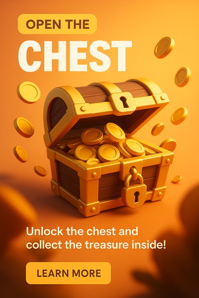 Colorful Treasure Chest Graphic for Engagement