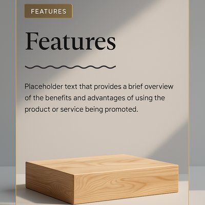 Elegant Wooden Podium in Sunlight for Beauty Product Display