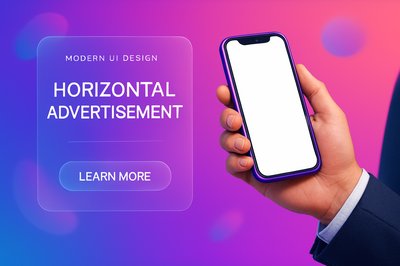 Futuristic Phone Advertisement with Dynamic Colors
